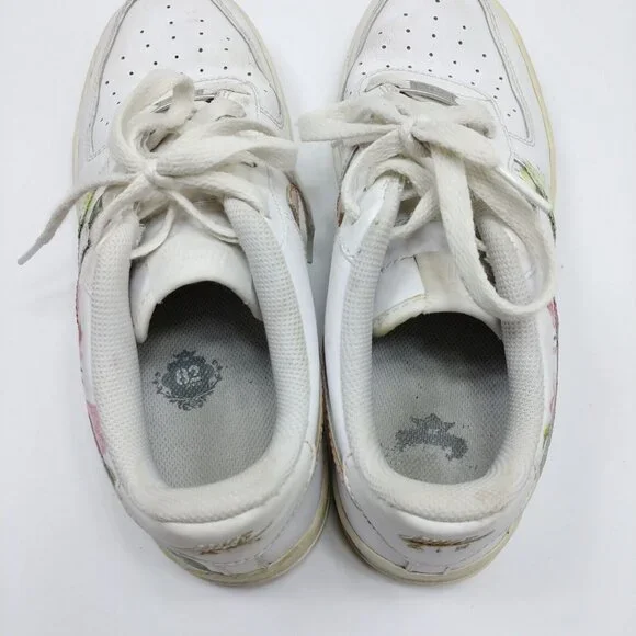 NIKE Air Force 1‎ Customized Painted Floral Shoes Youth 5.5 / 38 EU 314192-117 - Picture 6 of 8